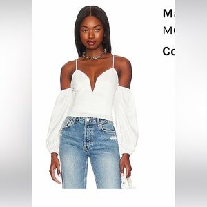 Elegant White Off-Shoulder Women's Top